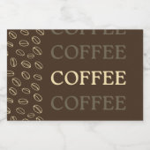 Coffee Label – Retro Coffee Beans Voedselcontainer Etiket (Enkel label)