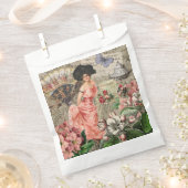 Coffee Lady Victoriaans Vrouw Roze Classy Bedankzakje (Geknipt)
