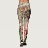Coffee Lady Victoriaans Vrouw Roze Classy Leggings (Achterkant)