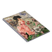 Coffee Lady Victoriaans Vrouw Roze Classy Notitieboek (Rechterzijde)