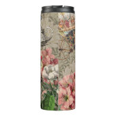 Coffee Lady Victoriaans Vrouw Roze Classy Thermosbeker (Achterkant)