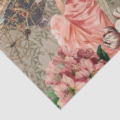 Coffee Lady Victoriaans Vrouw Roze Classy Tissuepapier (Detail)