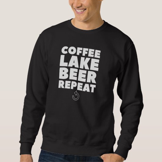 Coffee Lake Beer Herhaal Drink trui (Voorkant)