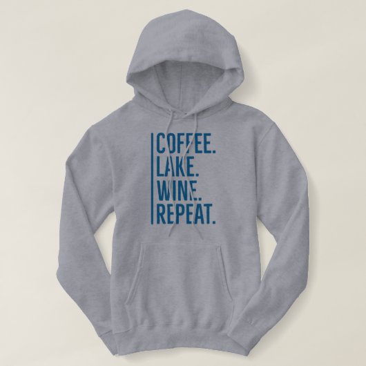 Coffee Lake Wine Herhaalt T-Shirt (Design voorkant)