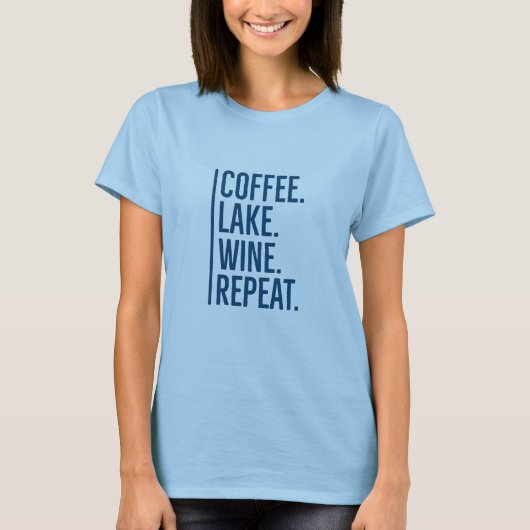 Coffee Lake Wine Herhaalt T-Shirt (Voorkant)