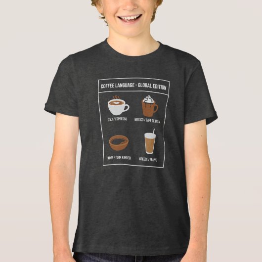 Coffee Language Global Edition Tri-Blend Shirt (Voorkant)