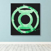 Coffee Lantern-symbool - groen Canvas Afdruk (Insitu (Houten vloer))