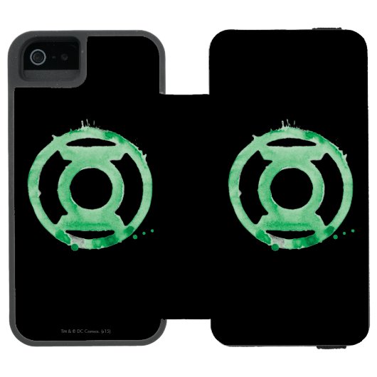 Coffee Lantern-symbool - groen Incipio iPhone Portemonnee Hoesje (Agenda Open)