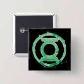 Coffee Lantern-symbool - groen Vierkante Button 5,1 Cm (Voorkant /achterkant)