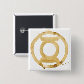 Coffee Lantern-symbool Vierkante Button 5,1 Cm (Voorkant /achterkant)