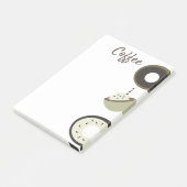 Coffee Latte Chocolate Donut Cafe Post-it Notes (Schuin)