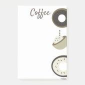Coffee Latte Chocolate Donut Cafe Post-it Notes (Voorkant)