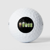 Coffee Latte Green Schattige Irish St Patrick's Da Golfballen (Voorkant)