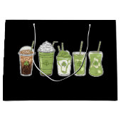 Coffee Latte Green Schattige Irish St Patrick's Da Groot Cadeauzakje (Voorkant)
