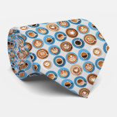 Coffee Latte Lovers Custom Necktie Stropdas (Opgerold)
