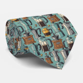 Coffee Latte Lovers Custom Necktie Stropdas (Opgerold)