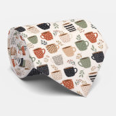 Coffee Latte Lovers Custom Necktie Stropdas (Opgerold)