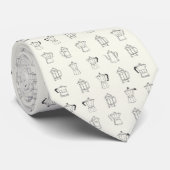 Coffee Latte Lovers Custom Necktie Stropdas (Opgerold)