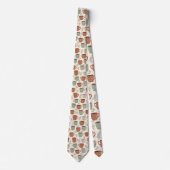 Coffee Latte Lovers Custom Necktie Stropdas (Voorkant)