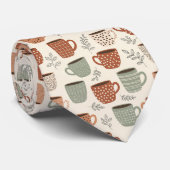 Coffee Latte Lovers Custom Necktie Stropdas (Opgerold)