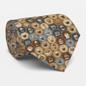 Coffee Latte Lovers Custom Necktie Stropdas (Opgerold)