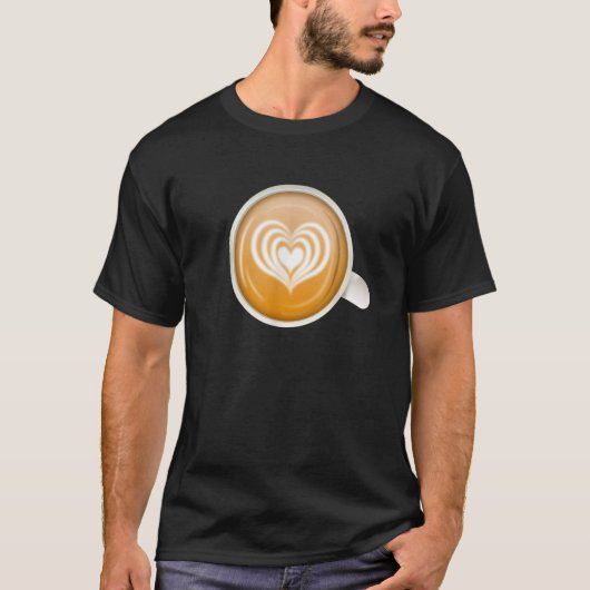 Coffee Latte Macchiato Barista Coffee Beans T-shirt (Voorkant)