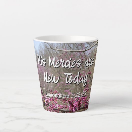 Coffee Latte Mug  His Mercies are New Today  Latte Mok (Voorkant)