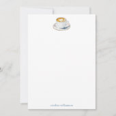 Coffee Latte Watercolor Personalized Stationery Notitiekaartje (Voorkant)