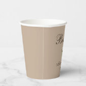 Coffee Latte Wedding Vrijgezellenfeest Beige Papieren Bekers (Rechts)