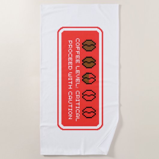 Coffee Level Critical Strandlaken (Voorkant)