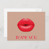 Coffee Lips kus kus pop kunst Dank u Briefkaart (Voorkant / Achterkant)