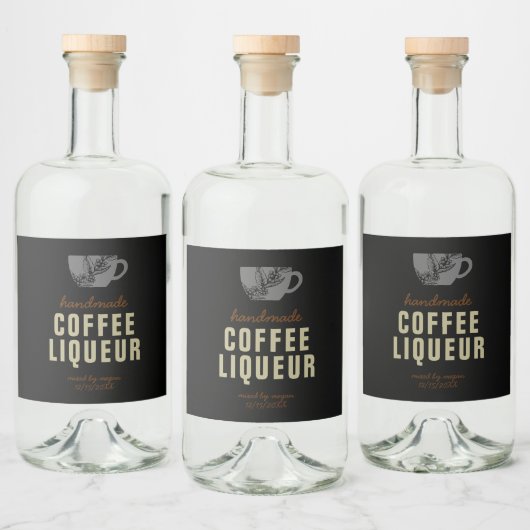 Coffee Liqueur Likeurfles Etiket (Flessen)