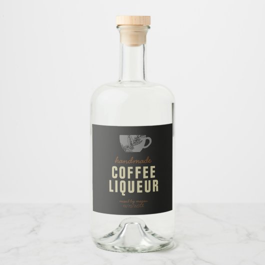 Coffee Liqueur Likeurfles Etiket (Voorkant)