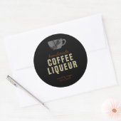 Coffee Liqueur Ronde Sticker (Envelop)