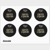 Coffee Liqueur Ronde Sticker (Vel)