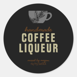 Coffee Liqueur Ronde Sticker