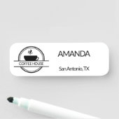 Coffee Logo Employee Naamplaatje (In situ)