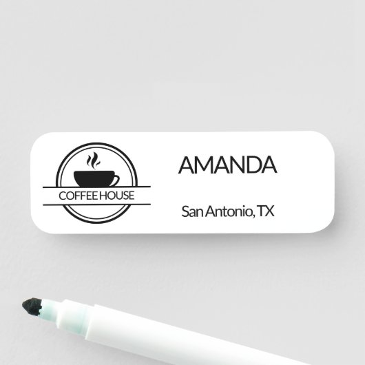 Coffee Logo Employee Naamplaatje (In situ)