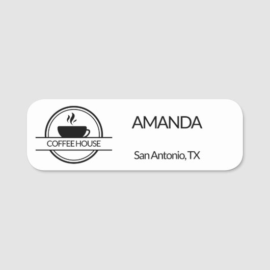 Coffee Logo Employee Naamplaatje (Voorkant)