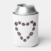 Coffee Love Cofee Bean Heart Blikjeskoeler (Blikje Voorkant)