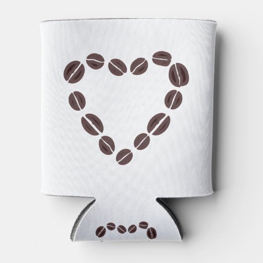 Coffee Love Cofee Bean Heart Blikjeskoeler (Voorkant)