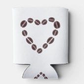 Coffee Love Cofee Bean Heart Blikjeskoeler (Achterkant)
