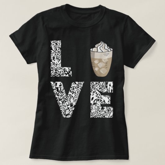 Coffee Love Coffee Foam Milk Cappuccino Caffe T-shirt (Design voorkant)