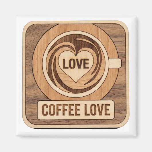 Coffee Love, Heart Magneet (Voorkant)