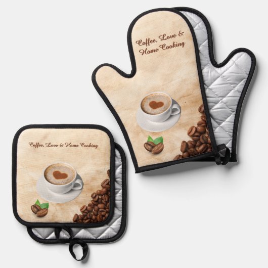 Coffee, Love & Home Cooking Kitchen Set (Voorkant / Achterkant)