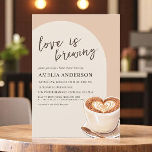 Coffee Love is Brewing Arch Vrijgezellenfeest Kaart