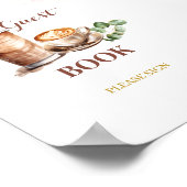 Coffee Love is Brewing Guest Book Party Sign Poster (Hoek)