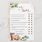 Coffee Love is Brewing Over of Under Games Kaart (Voorkant / Achterkant)