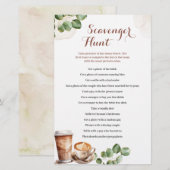 Coffee Love is Brewing Scavenger Hunt Games Kaart (Voorkant / Achterkant)