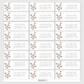 Coffee Love is brouwen douche gast Adresetiketten Sticker (Vel)